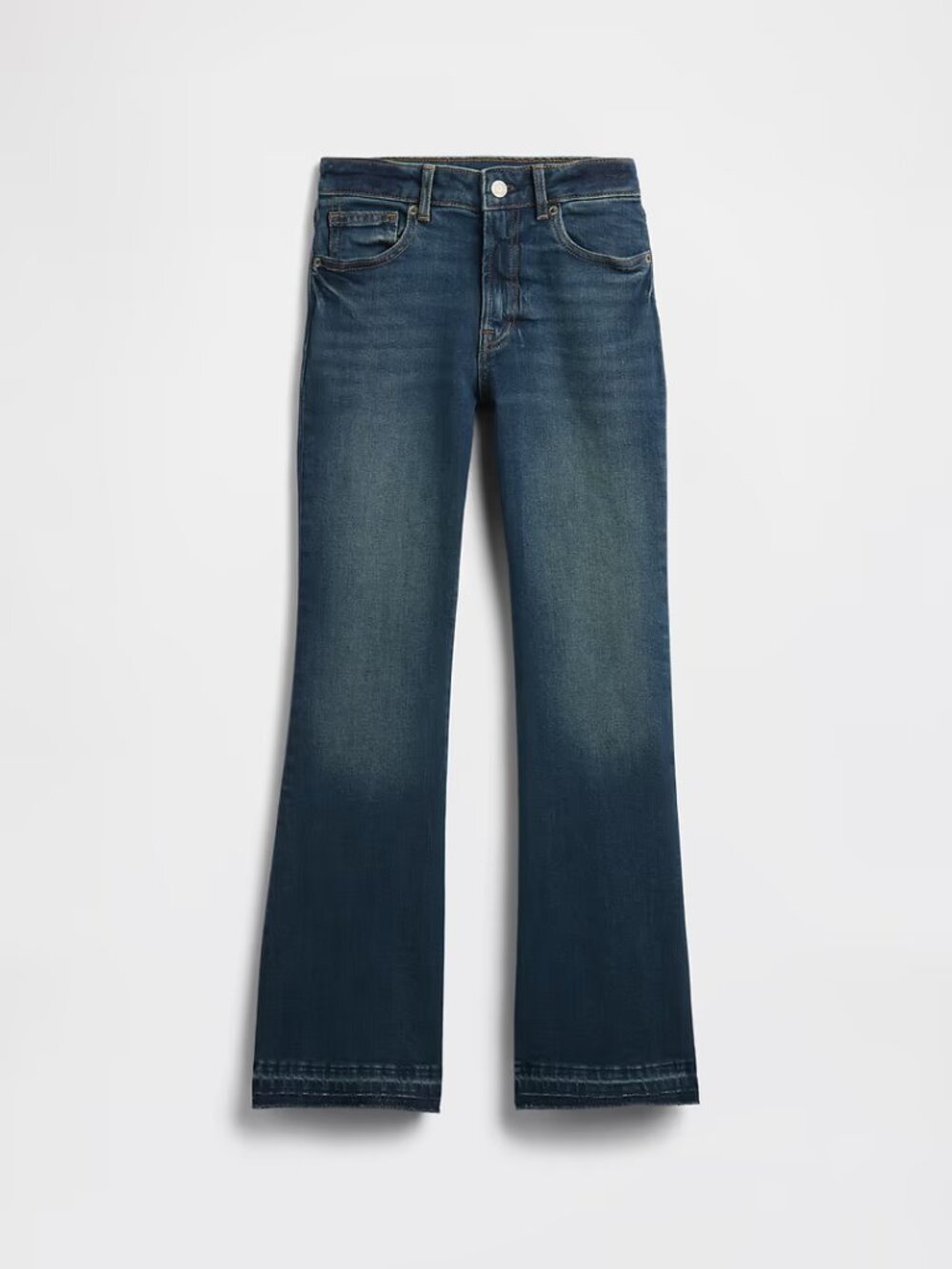 GAP Girls High Rise '70s Flare Jeans - Size 10 - Dark Wash